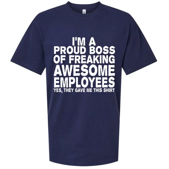 Proud Freaking Boss Of Awesome Employees Funny Gift Sueded Cloud Jersey T-Shirt