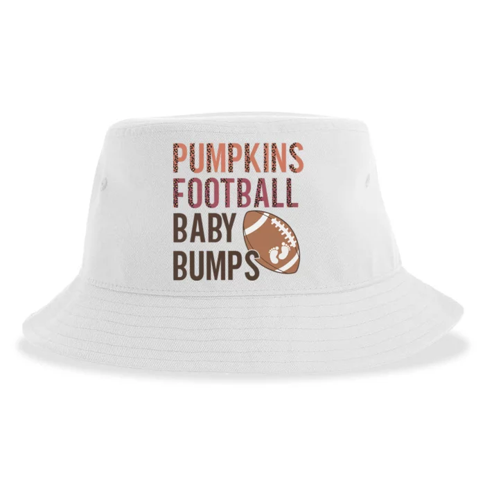 Pumpkins Football Baby Bumps Sustainable Bucket Hat