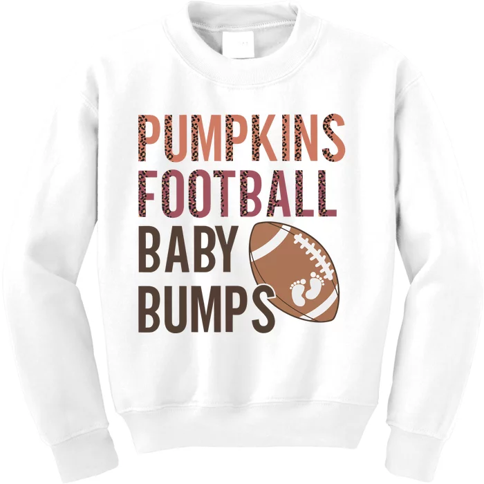 Pumpkins Football Baby Bumps Kids Sweatshirt