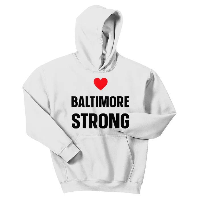 Pray For Baltimore Bridge Baltimore Strong Kids Hoodie