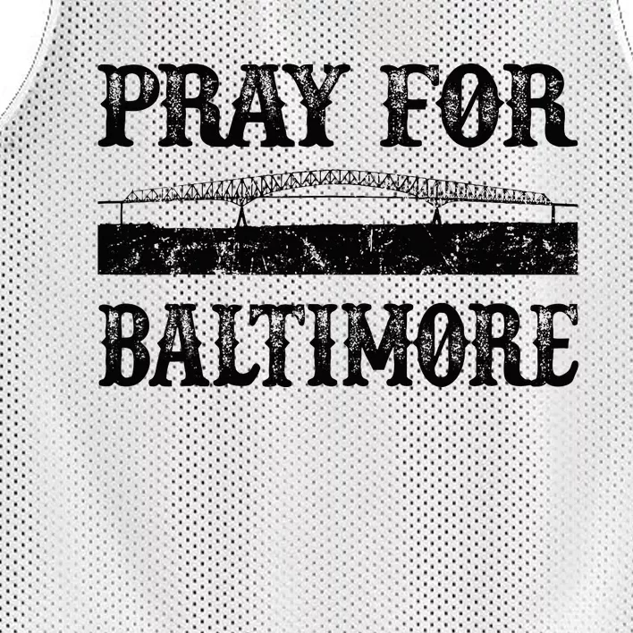 Pray For Baltimore Francis Scott Key Bridge Mesh Reversible Basketball Jersey Tank