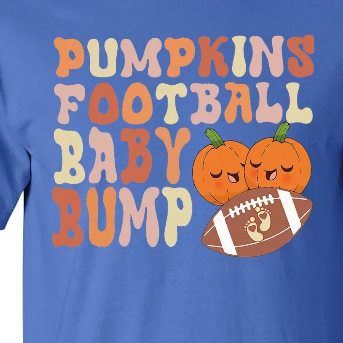 Pumpkins Football Baby Bumps Fall Thanksgiving Pregnancy Tall T-Shirt