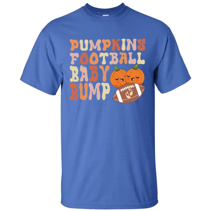 Pumpkins Football Baby Bumps Fall Thanksgiving Pregnancy Tall T-Shirt