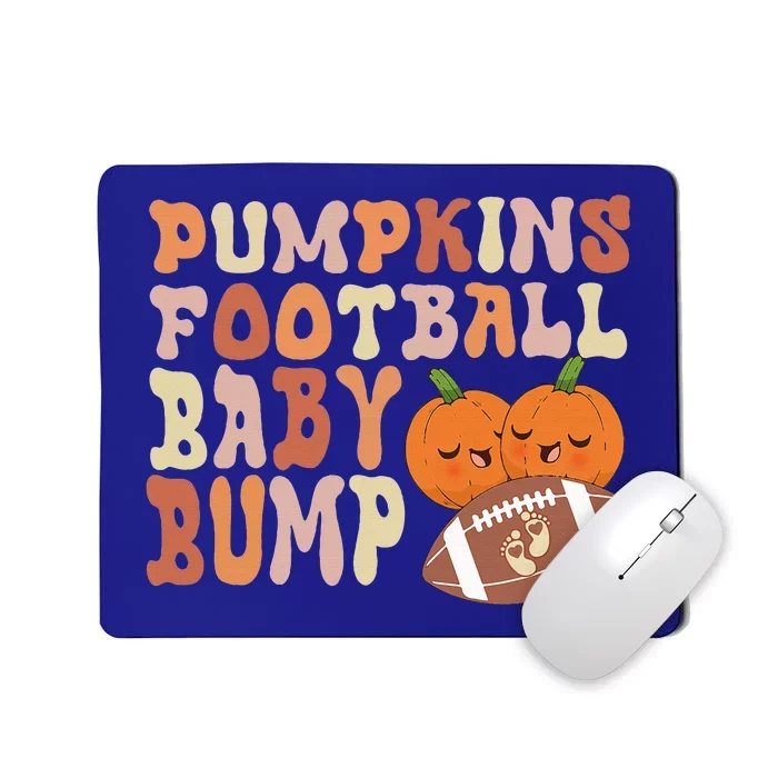 Pumpkins Football Baby Bumps Fall Thanksgiving Pregnancy Mousepad