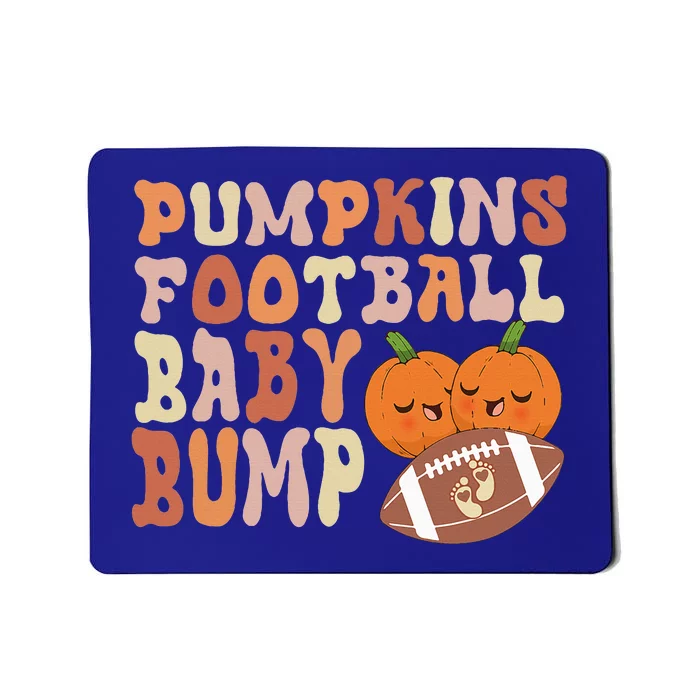 Pumpkins Football Baby Bumps Fall Thanksgiving Pregnancy Mousepad