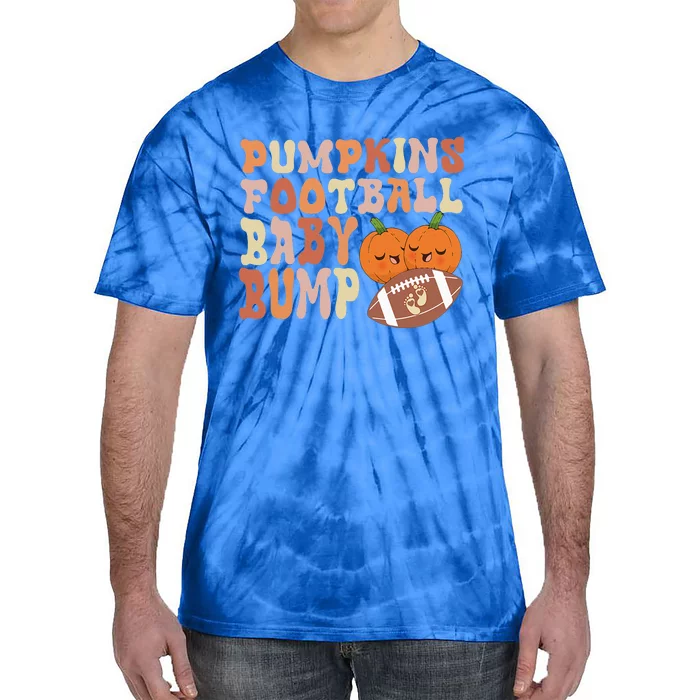 Pumpkins Football Baby Bumps Fall Thanksgiving Pregnancy Tie-Dye T-Shirt