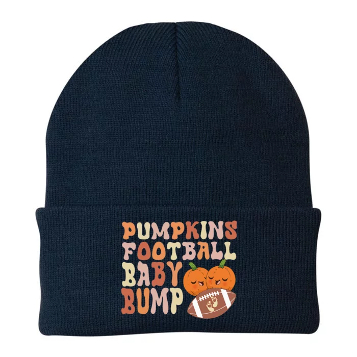 Pumpkins Football Baby Bumps Fall Thanksgiving Pregnancy Knit Cap Winter Beanie