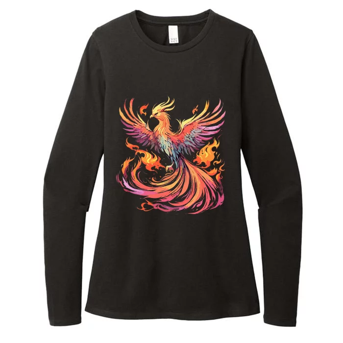 Phoenix Fire Bird Womens CVC Long Sleeve Shirt