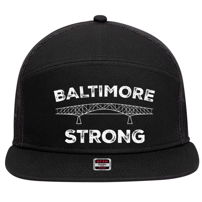 Pray For Baltimore Strong 7 Panel Mesh Trucker Snapback Hat