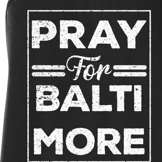 Pray For Baltimore Women's Racerback Tank