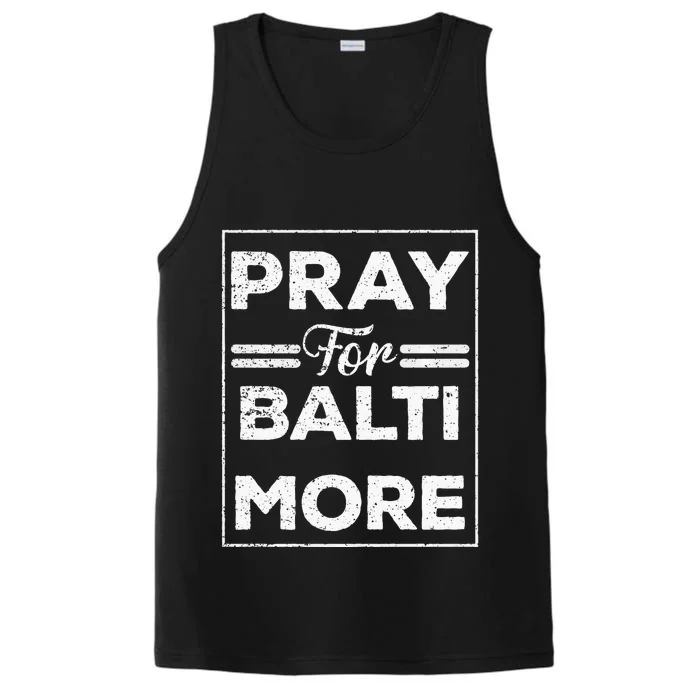 Pray For Baltimore Performance Tank