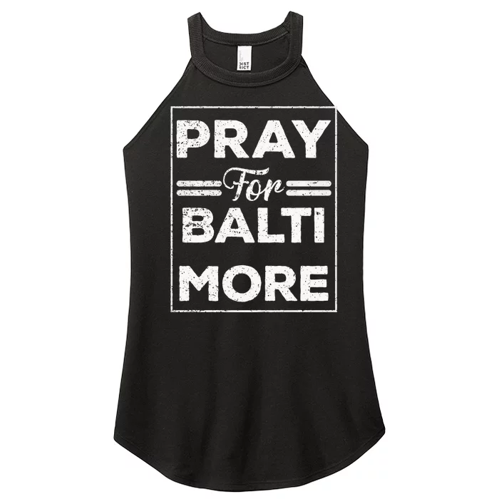 Pray For Baltimore Women’s Perfect Tri Rocker Tank