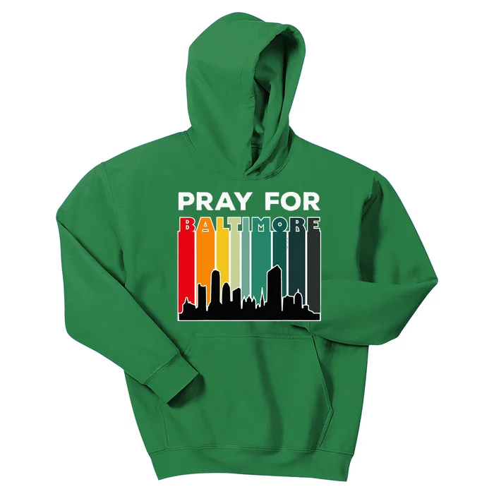 Praying For Baltimore Baltimore Strong Kids Hoodie