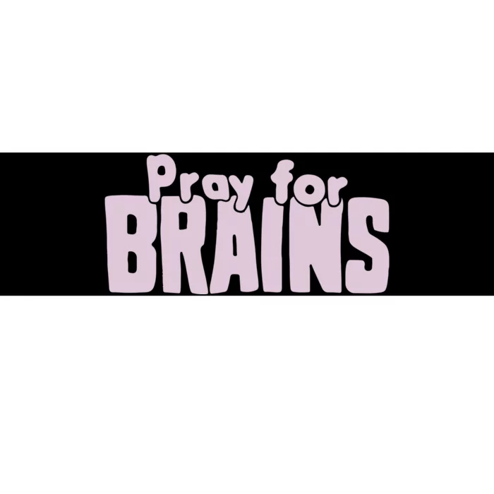 Pray For Brains Bumper Sticker