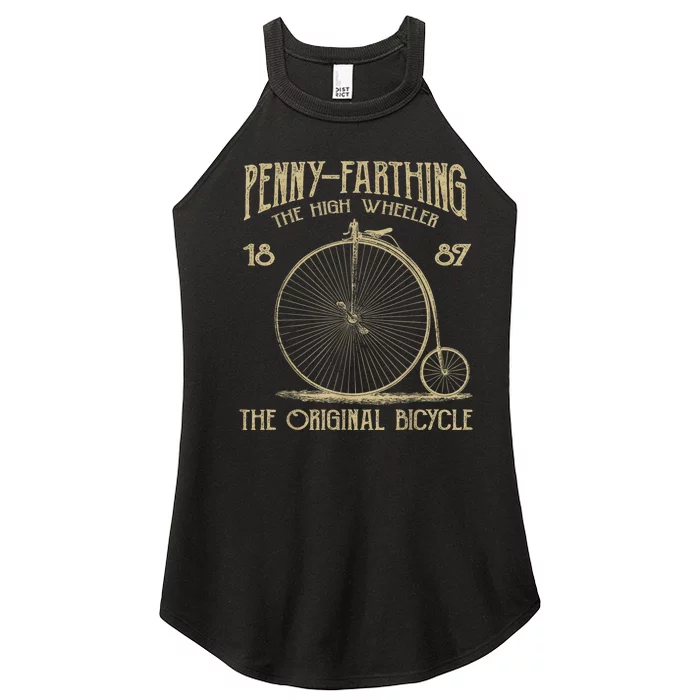 Penny Farthing Bike Retro Vintage Bicycle Women’s Perfect Tri Rocker Tank