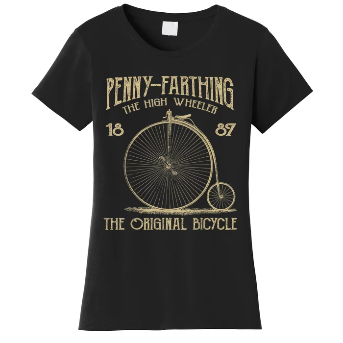 Penny Farthing Bike Retro Vintage Bicycle Women's T-Shirt