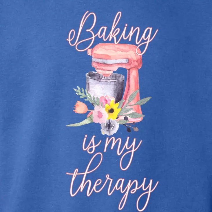 Pretty Floral Baking Is My Therapy Gift Great Gift Toddler Hoodie