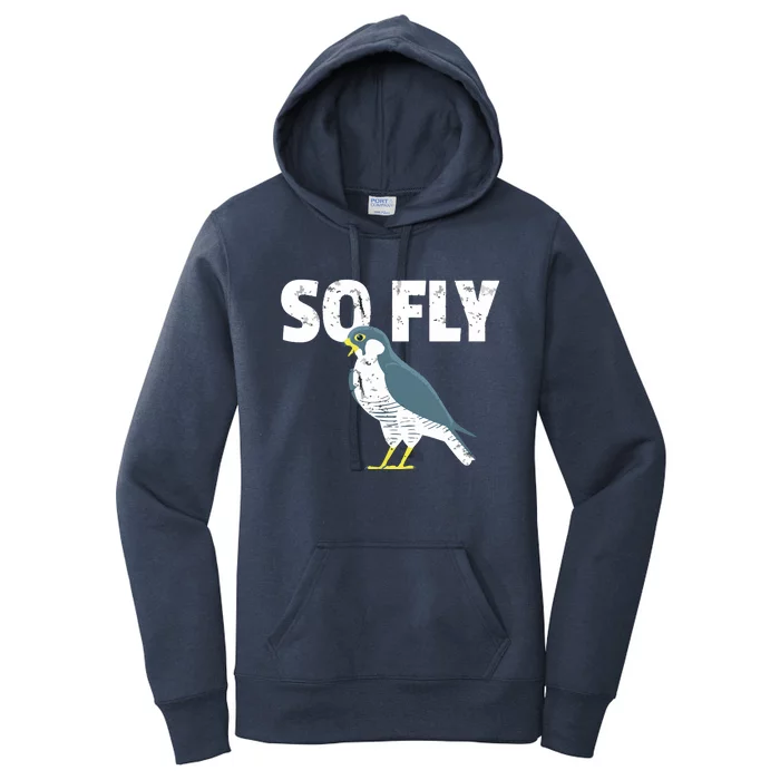 Peregrine Falcon Bird, Birdwatcher Vintage Women's Pullover Hoodie