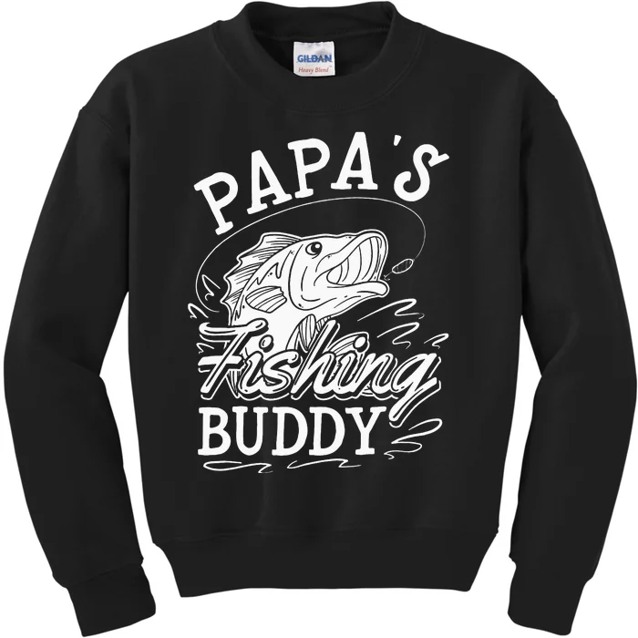 Papas Fishing Buddy Kids Sweatshirt