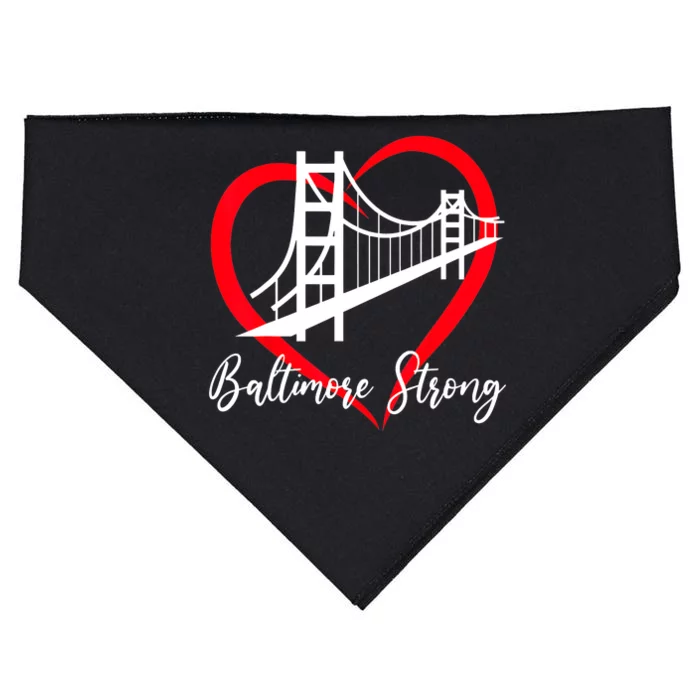 Pray For Baltimore Bridge Baltimore Strong Baltimore Heart USA-Made Doggie Bandana