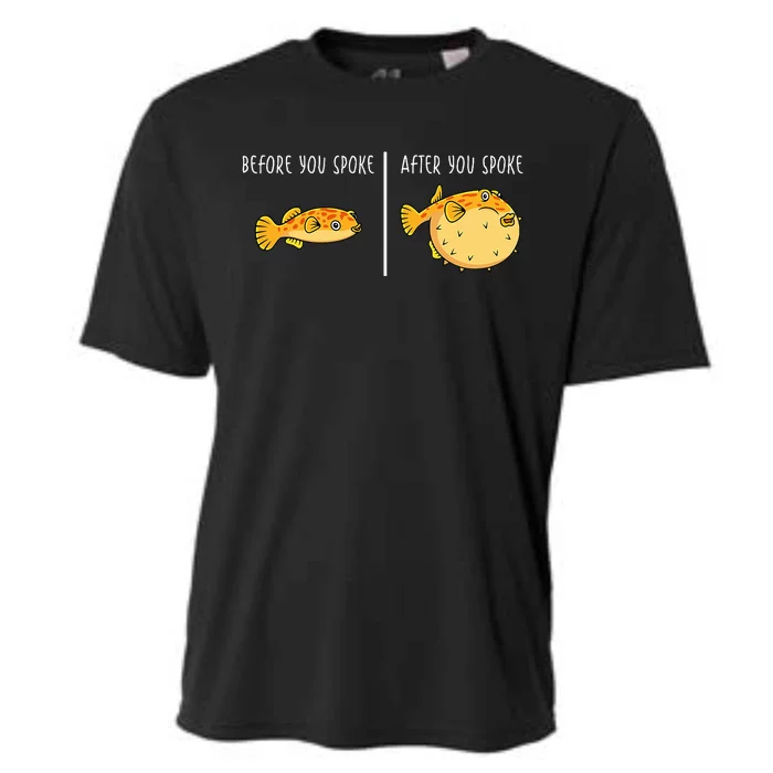 Puffer Fish Blowfish Funny Puffer Fish Cooling Performance Crew T-Shirt