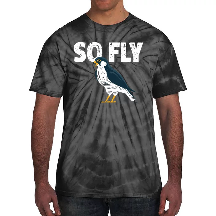 Peregrine Falcon Bird Birdwatcher Vintage Tie-Dye T-Shirt