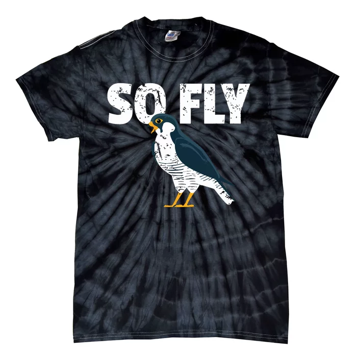 Peregrine Falcon Bird Birdwatcher Vintage Tie-Dye T-Shirt