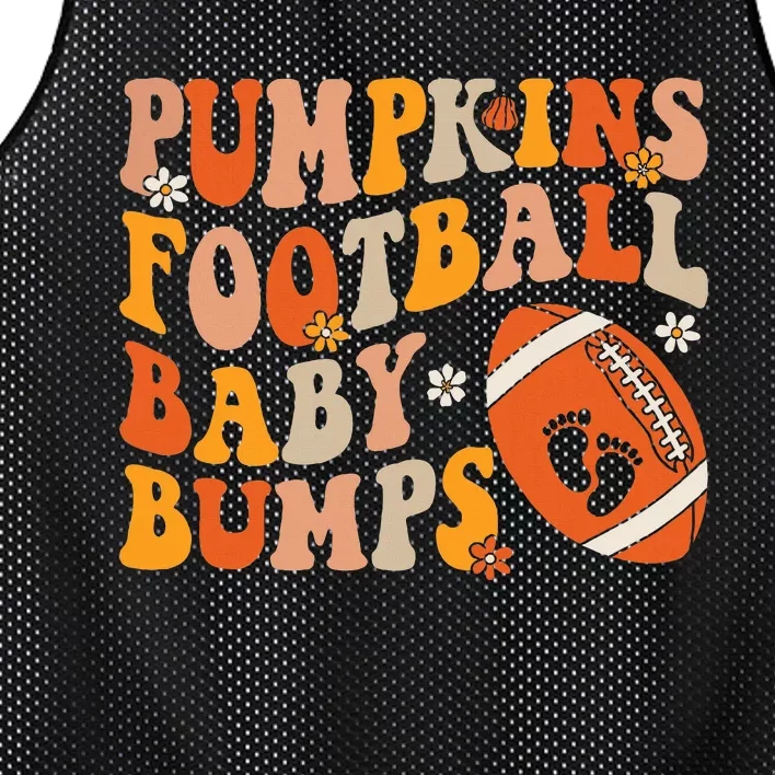 Pumpkins Football Baby Bumps Pregnancy Announcement Fall Mesh Reversible Basketball Jersey Tank