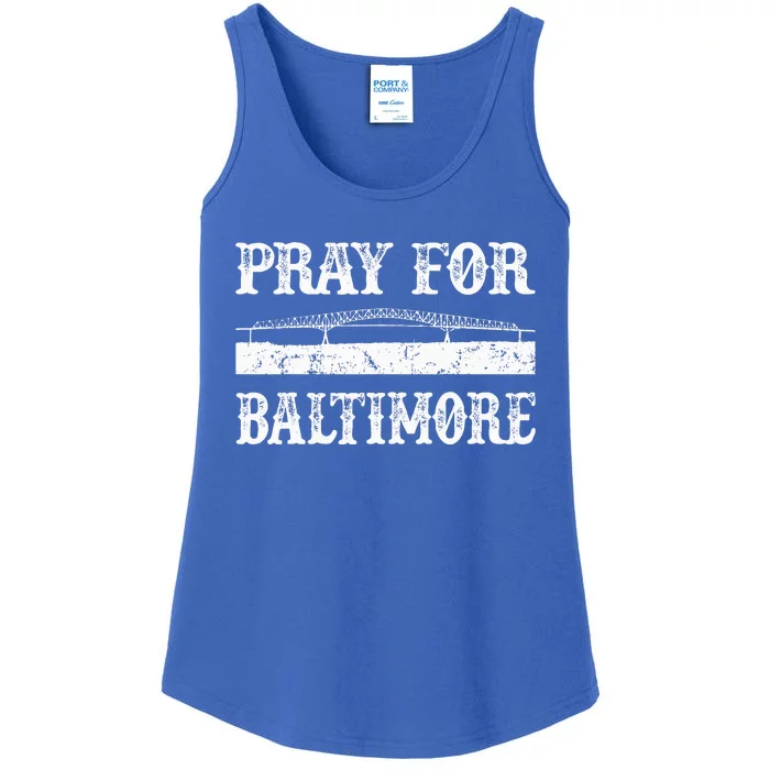 Pray For Baltimore Francis Scott Key Bridge Ladies Essential Tank