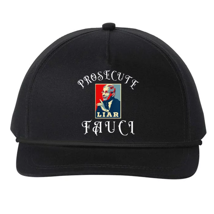 Prosecute Fauci Biden Trump Political Commentary Snapback Five-Panel Rope Hat