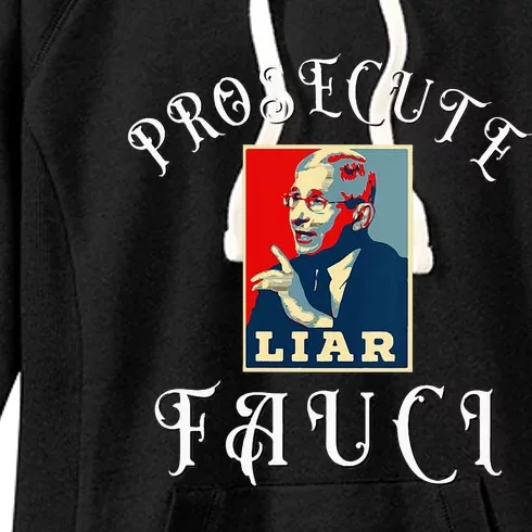 Prosecute Fauci Biden Trump Political Commentary Women's Fleece Hoodie