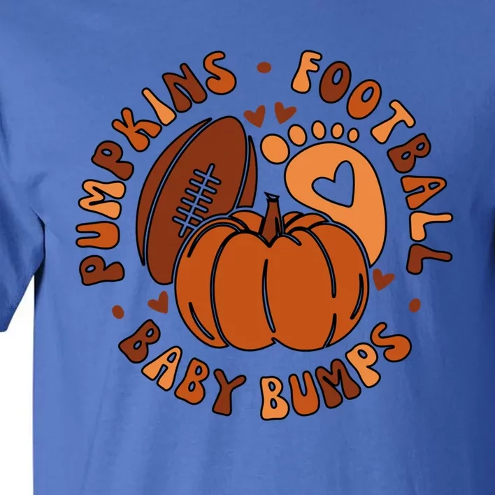 Pumpkins Football Bumps Fall Thanksgiving Pregnancy Gift Tall T-Shirt