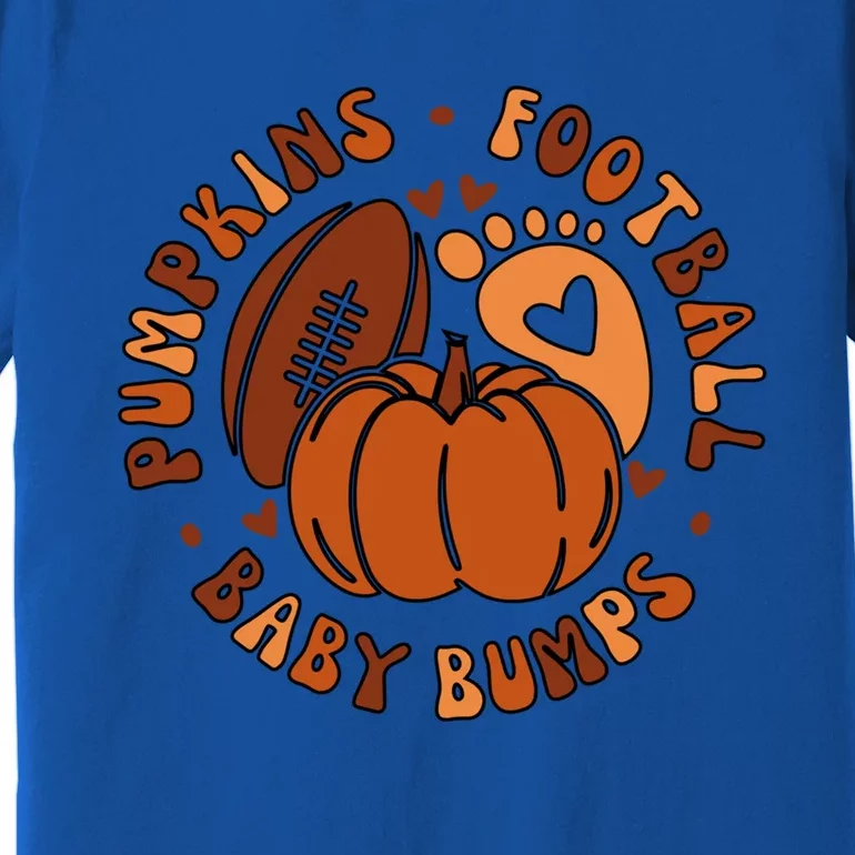 Pumpkins Football Bumps Fall Thanksgiving Pregnancy Gift Premium T-Shirt