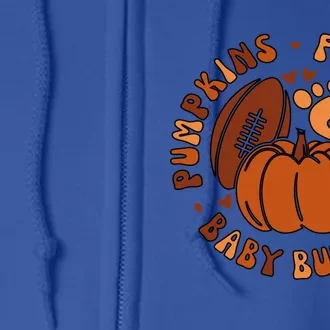 Pumpkins Football Bumps Fall Thanksgiving Pregnancy Gift Full Zip Hoodie