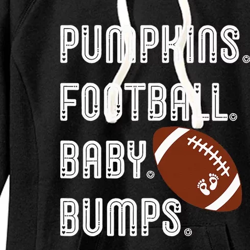 Pumpkins Football Baby Bumps Fall Thanksgiving Pregnancy Women's Fleece Hoodie