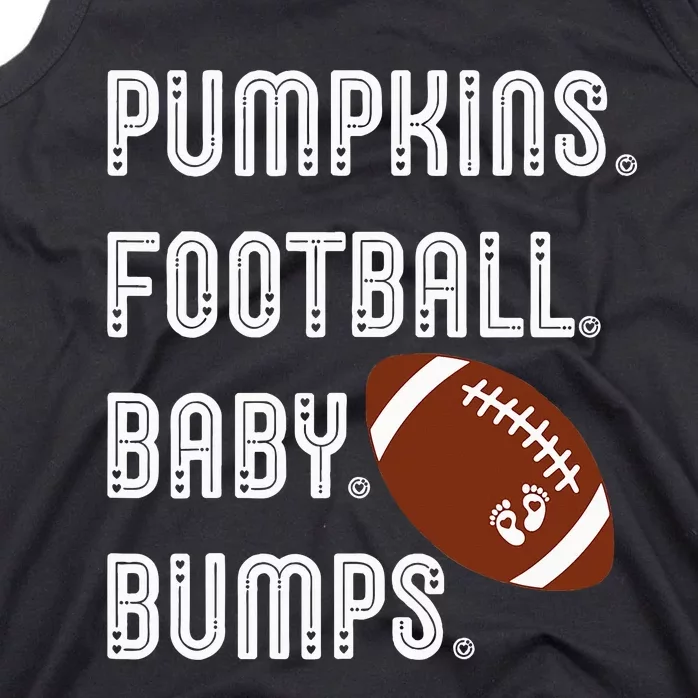 Pumpkins Football Baby Bumps Fall Thanksgiving Pregnancy Tank Top