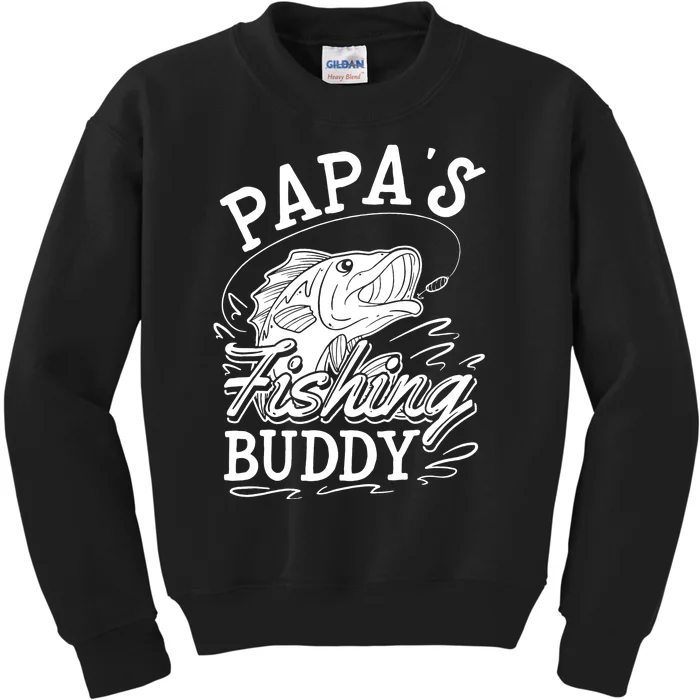 PapaS Fishing Buddy Fisher Kids Sweatshirt