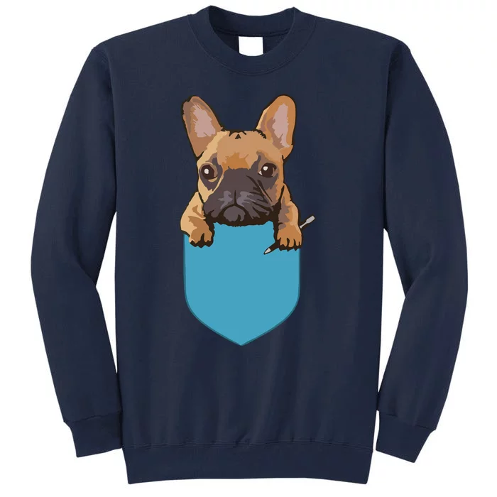 Pocket Frenchie Bulldog Dog Animal Kids Gift French Bulldog Tall Sweatshirt