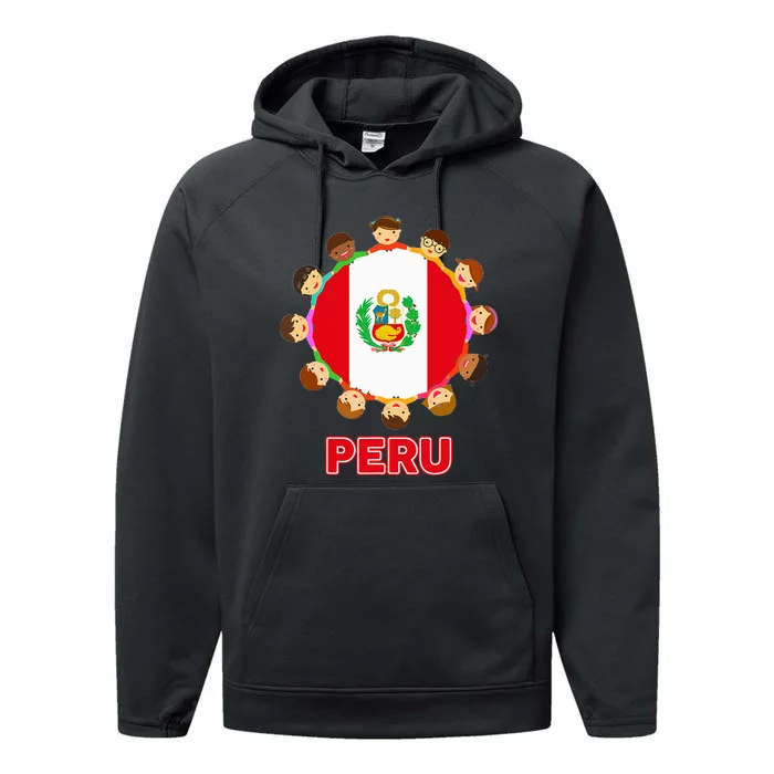 Peru Flag Baby Peruvian Hispanic Heritage Performance Fleece Hoodie