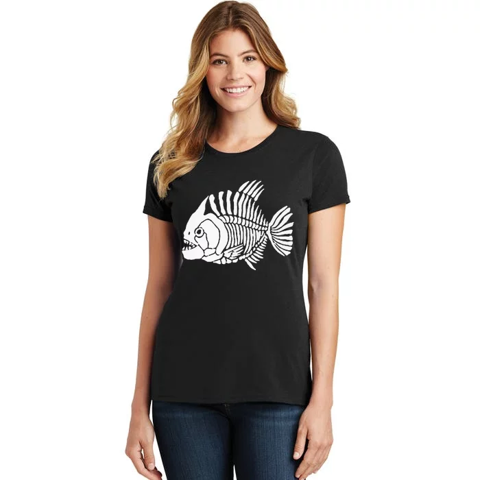 Piranha Fish Bone Design Women's T-Shirt