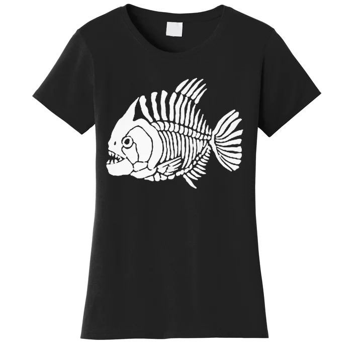 Piranha Fish Bone Design Women's T-Shirt