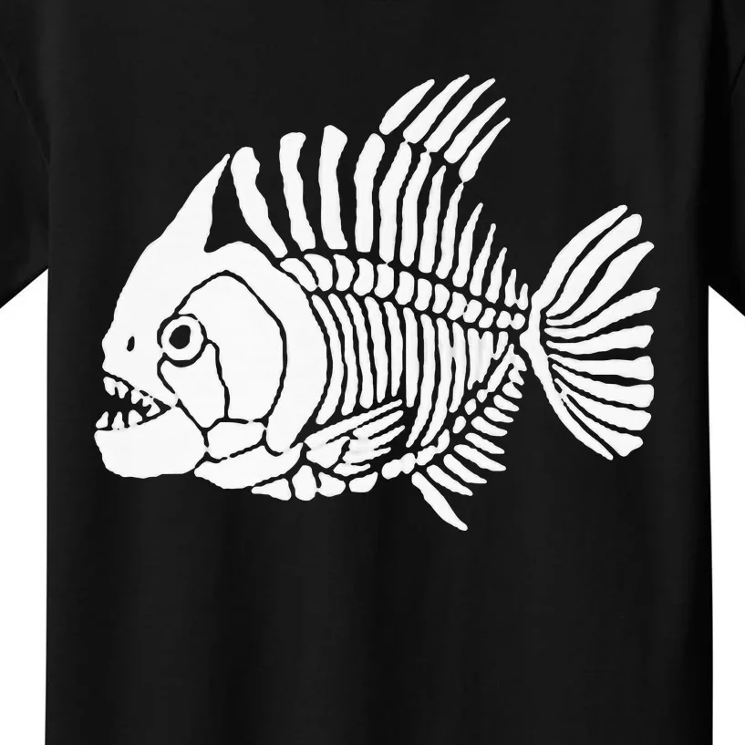 Piranha Fish Bone Design Kids T-Shirt