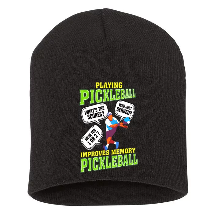 Pickleball Fan Cool Pickleball Lover Pickleball Funny Gift Short Acrylic Beanie