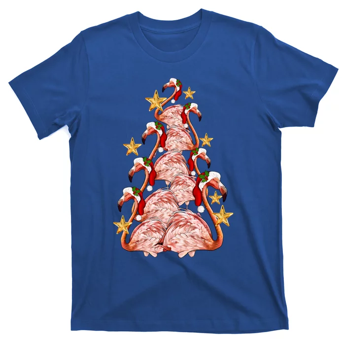 Pink Flamingo Christmas Tree Cute Flamingos Holiday DéCor Great Gift T-Shirt