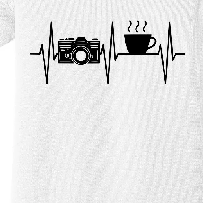 Photographer Funny Coffee Lover Camera Photography Baby Bodysuit