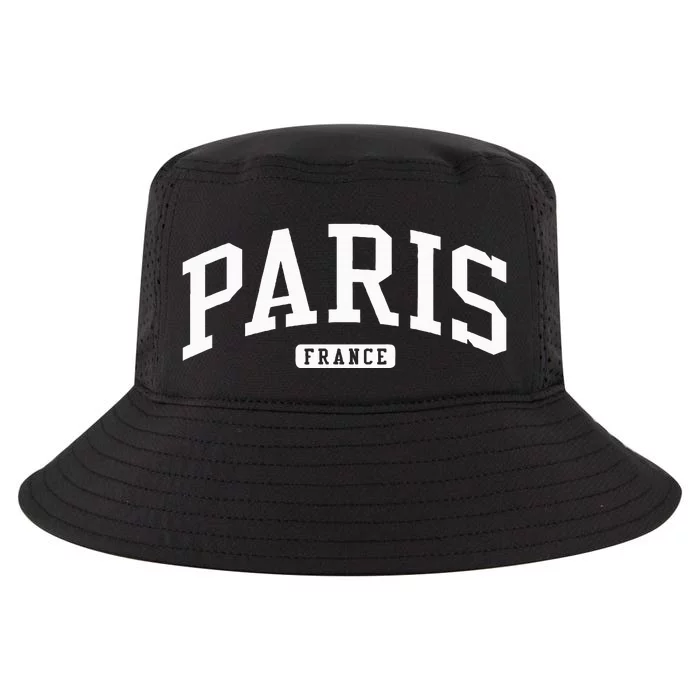 Paris France College University Style Navy Cool Comfort Performance Bucket Hat