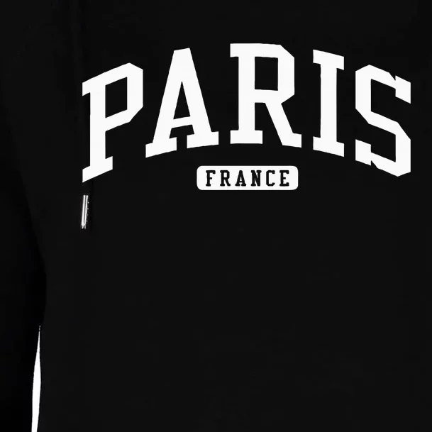 Paris France College University Style Womens Funnel Neck Pullover Hood