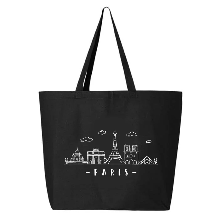 Paris France Capitalcity Skyline Eiffeltower Paris Lovers 25L Jumbo Tote