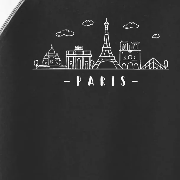 Paris France Capitalcity Skyline Eiffeltower Paris Lovers Toddler Fine Jersey T-Shirt