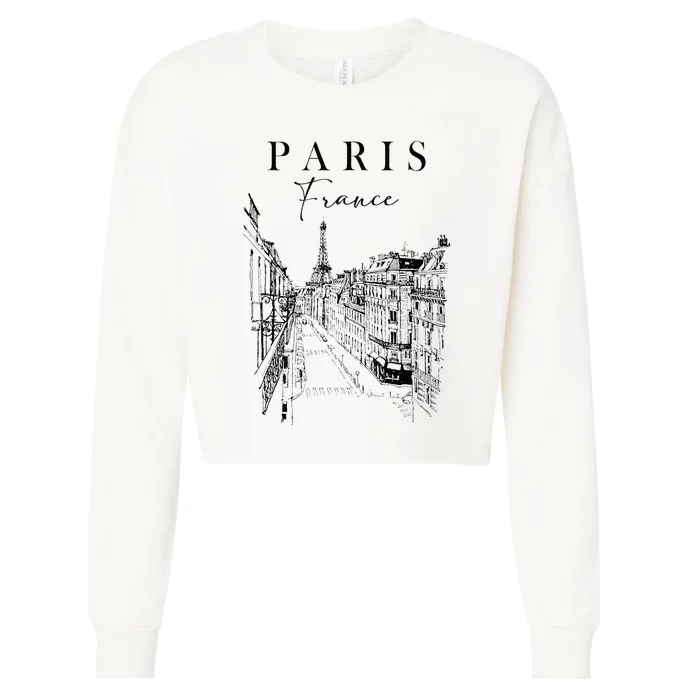 Paris France City Of Love Paris Traveling Paris Is Calling Cropped Pullover Crew